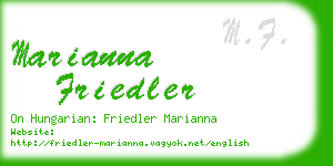 marianna friedler business card